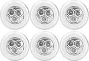 shenruifa 6PCS Cabinet Door Touch Control Light LED Hydraulic Hinge Closet Lights for Indoor Outdoor Furniture for Closets, Cabinets, Counters, or Utility Rooms,Cordless Touch Light