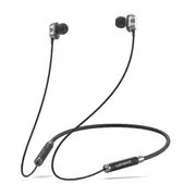 HE08 HIFI Stereo Earphone 4 Speakers Dual Dynamic Wireless Headset Bluetooth 5.0 Neckband Sports Running - Black