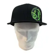 Metal Mulisha Point Flexfit Logo Green M/M Hat Cap Black Men's L/XL NWT