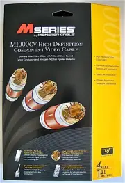 Monster Cable M1000CV ULTIMATE YPbPr HD Component Video 4’ HDTV INTERCONNECT