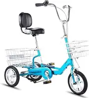 3 Wheels Adults Tricycle 12 Inch 3 Wheel Bikes Cruiser Bike Adult Trike Three Wheel Bikes with Shopping Basket Mens Womens Trikes for Dogs Or Groceries Commuter Exercise Bike Bicycles Cycling