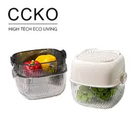 在飛比找蝦皮商城優惠-【CCKO】新款 多功能雙層瀝水藍 洗菜籃 濾水籃 蔬果瀝水