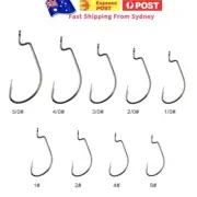 20x Worm Hooks Weedless Hook for Ecogear Keitech Squidgy Gulp Soft Plastic Lures
