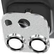 TZGZT [2 Pack Sapphire Metal] for iPhone 11 Camera Lens Protector, Screen Tempered Glass Cover Accessories, Case Friendly, White Silver