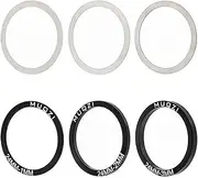 Teegxddy Bicycle Inner Bearing Seal Bicycle Crank 24 mm Lower Spacer Crankset Washers for Road Bicycles for BB86/91/92/BB30/PF30, 6 Pieces (A), black, Medium
