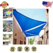 190 GSM Heavy Duty Blue Sun Shade Sail - Right Triangle Canopy for UV Protection