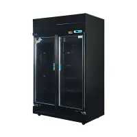 在飛比找Yahoo!奇摩拍賣優惠-黑色雙門玻璃冷藏展示櫃 得台 Daytime 機上型 945