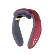 3 Heads Electromagnetic Cervical Vertebra Cervical Massage Multi-Function Neck Electric Massager Red
