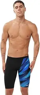 [Speedo] Men's Razer Allover V Cut Jammer, Black/Artic Glass/Coblat Pop/Picton Blue, 32