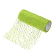 6" x 10 Yards Sheer Glitters Yarn Ribbon Nylon Wave Mesh Ribbon(Light Green)