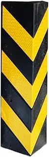 Car Park Corner Guards Reflective Rubber Wall Corner Guard,Yellow Safety Strips,Car Parking and Warehouse,Guards Bumpers Pole Garage Wall Protector(Black+yellow60cm 4pcs)