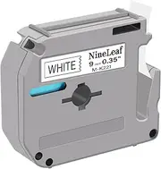 NineLeaf 1 Pack Compatible for Brother P-Touch M Label Tape MK221 M-K221 M221 Black on White 3/8" (9mm) x 26.2ft (8m) Labeling Refill Work in PT-45M PT-65 PT-70 PT-M95 Label Maker