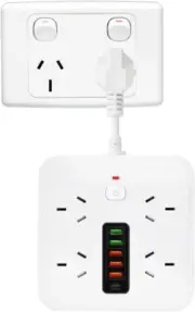 10 In1 Power Strip Power Board with USB C with 4-Sockets Combo