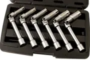 Selta 8-16mm 6pc 158mmL Metal Clip Glow Spark Plug Swivel Universal Joint Socket