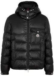 Moncler Wollaston Quilted Shell Jacket, Men's Designer Shell Jacket, Black - 5 5