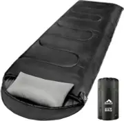 MEREZA 0 Degree Winter Sleeping Bag for Adults Kids with X-Large, Black