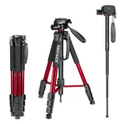 Neewer Camera Tripod Monopod 70inch with 3-Way Swivel Pan Head, Carrying Bag