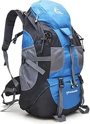 50L Hiking Backpack Water-Resistant Camping Backpack Bag Daypack for Backpacking Traveling Trekking Climbing Light Blue
