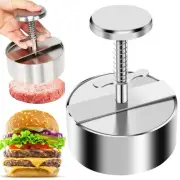 Hamburger Patty Maker Press 304 Stainless Steel Non-Stick Round Manual Rice