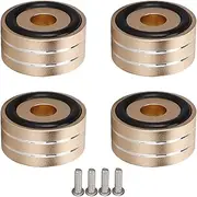 4pcs Speaker Isolation Spikes, 40x20mm Shockproof Turntable Stand Feet, Adhesive Bumper Feet Isolation Stands for Speakers Theater Turntable DAC (Gold)