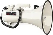 Megaphones Megaphones 75 W Sd Memory Card Readers Bullhorn Speaker with Recording and Siren USB Flash Aux Input Handheld Megaphone Clear Sound