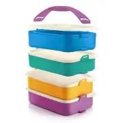 Tupperware Click To Go CTG Rect 900ml Lunch Box with Handle Full Set [4Pcs]