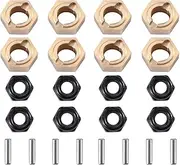 Modification Accessories 8Pcs Brass Hex Wheel Widening Adapter for 1/24 RC Crawler Car FMS FCX24