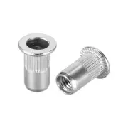 M5 304 Stainless Steel Rivet Nuts Flat Head Insert 10 Pcs
