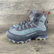 Merrell Moab Speed Thermo Mid WP Women's Boots Size 9 J067016 Gray Blue