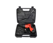 Rechargeable Cordless Screwdriver with Circuit Sensor Technology and 45 Piece Bit Kit