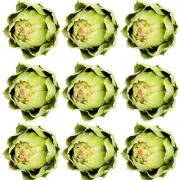 Large Green Artificial Artichoke Vegetables Fake Artichoke for Home Decor (Gr...