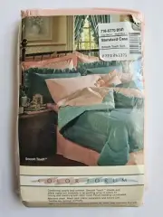 JCPenney Color Forum Standrd Pillow Cases Smooth Touch Solid Peach Blush 80s NOS