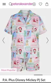 Gorgeous Peter Alexander Disney Mickey PJ Set Size 16/18