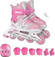 Roller Skates for Girls and Boy Roller Blades Adult with Light Up Wheels Adjustable Sizes for Outdoor Indoor Men and Women