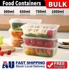 Food Containers Plastic Takeaway Storage Boxes Bulk 500ml 650ml 750ml 1000ml NEW