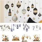 Star Moon Lantern Ramadan Kareem Decals PVC Mural Living Room