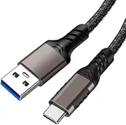 tunghey USB A to USB C Cable, USB 3.1/3.2 10Gbps Data Transfer and 60W 3A Fast Charging Cable for and-roid Au-to Galaxy S22 S21 iPad Pro 15Pro Max External SSD and Other USB to Type C Device (0.3M)