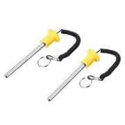 10 x 105mm Weight Stack Pin w Pull Rope Magnetic Strength Training Yellow 2pcs