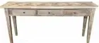 CASA RUSTIC RECYCLED ELM PARQUETRY TOP HALL TABLE CONSOLE TABLE 180CMS