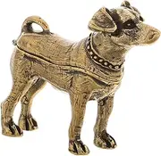 BESPORTBLE Brass Dog Jewelry Box Vintage Style Trinket Box for Rings Earring Storage