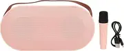Karaoke Machine for Kids Adults, Bluetooth Microphone Speaker,High Power Portable Wireless Speaker for Home Party,with1 Wireless Microphone (Pink Single Microphone 800mAh Lithium Ion Battery)