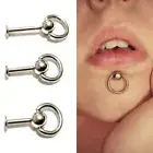 Surgical Steel 14g TINY RING ONLY 6mm SLAVE LABRET. ALL LENGTHS.