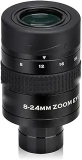1.25" Zoom Telescope Eyepiece 7-21mm/8-24mm Zoom Lens Telescope Accessory for Astronomic Telescopes(8-24mm)