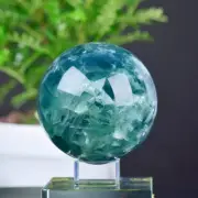 2.89LB Natural Green Fluorite Sphere Quartz Crystal Ball Reiki Healing