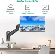 WALI Single Monitor Wall Mount for 1 Screen up to 32 inch, 19.8 lbs (GSWM001)
