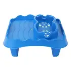 (Blue)Hot Tub Table Tray With Drain Holes Anti Slip Adjustable Hot Tub Side HB0