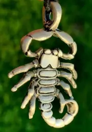 SCORPION Pewter Handmade Pendant on Adjustable Black Cord New Necklace