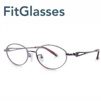 在飛比找momo購物網優惠-【FitGlasses】質感純鈦淑女眼鏡框(粉紫色#9052