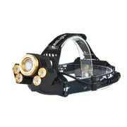 2408B 2500LM Dimmed Version Mechanical Zoom Headlamp For Camping Hunting Cycling 2x18650 Battery USB Interface GOLD COLOR