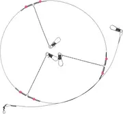 Mipcase Stainless Steel Wire Rigs Sea Fishing Balance Hooks Brackets Swivel and Snap Rigs Fishing Trace Leader Kit